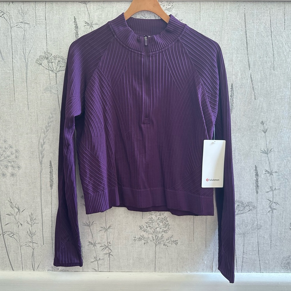 (NWT) Lululemon Rest Less Cropped Half Zip